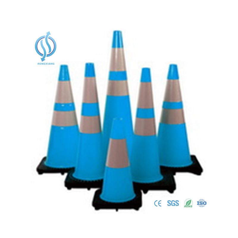 Standard orange and black traffic cone for roadway