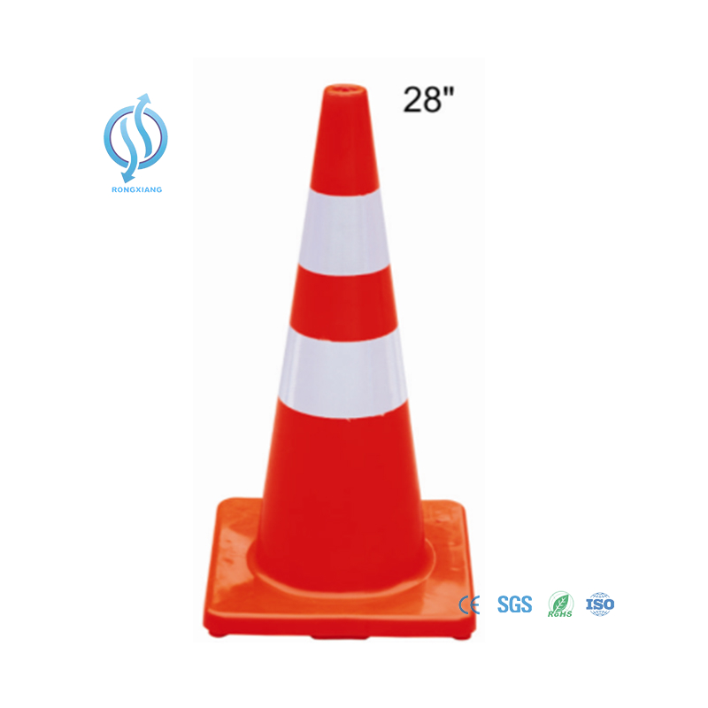 Extendable Yellow Traffic Cone for Roadway Safety