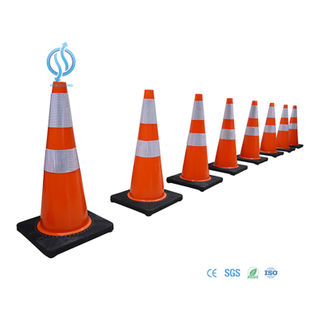Reflective Orange And Black Traffic Cone for Parking Lot