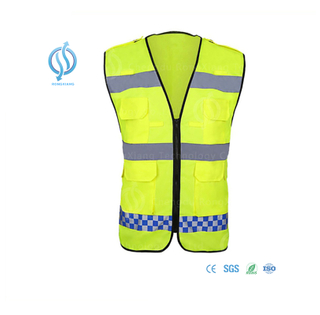 Quality reflective vest with pockets for night walking