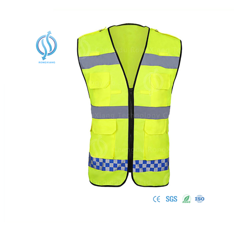 Stylish Reflective Vest with Zip Off Sleeves for Police