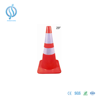 720mm Red Safety Cone with Two Reflective Tape